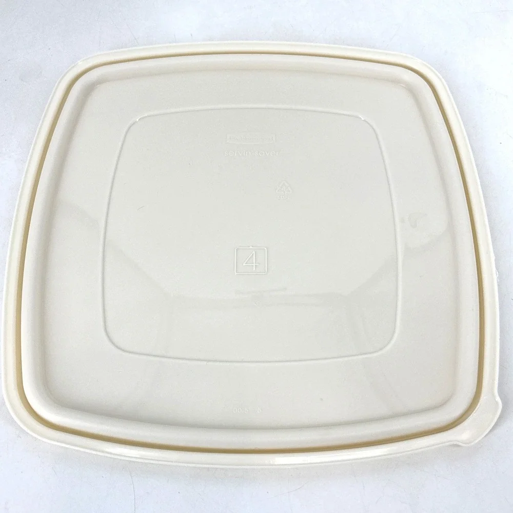 Vintage Rubbermaid Servin Saver #4 Square Lid 0015 Replacement Snap Cover 10.25